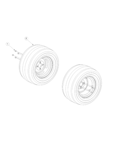 Wheel Assembly Diagram and Parts List for M60-KW 53AI8CTX750-25-HP-OHV Cub Cadet Lawn Tractor